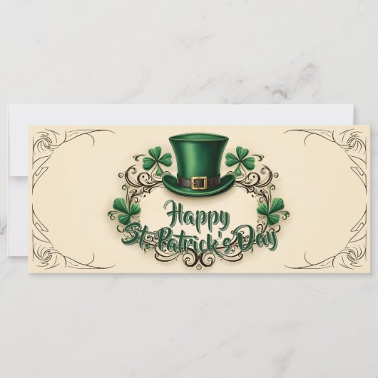 Frohen St. Patrick’s Tag Shamrock-Design (Vorderseite)