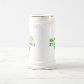Frohen St. Patrick`s Tag Shamrock Grün Bierglas (Mittel)