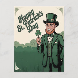 Frohen St. Patrick’s Tag Vintage Kobold Postkarte