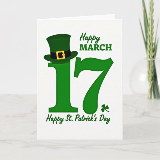 Frohen St. Patrick Tag 17 Karte (Vorderseite)