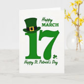 Frohen St. Patrick Tag 17 Karte (Gelbe Blume)