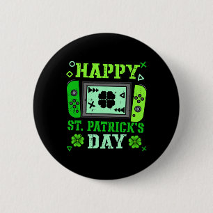 Frohen St. Patrick Tag Glücklicher Spieler Paddys  Button