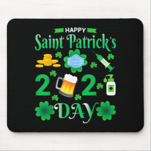 Frohen St. Patrick's Day 2024 Irische Shamrock-Ges Mousepad