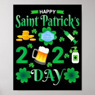 Frohen St. Patrick's Day 2024 Irisches Kleeblatt-G Poster