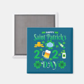 Frohen St. Patrick's Day 2024 Irisches Shamrock-Ge Magnet (Vorderseite/Rückseite)