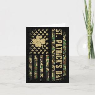 Frohen St. Patrick's Day Amerikanische Flagge Tarn Karte