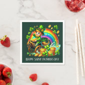 Frohen St. Patrick's Day anpassbare Party Serviette (Beispiel)