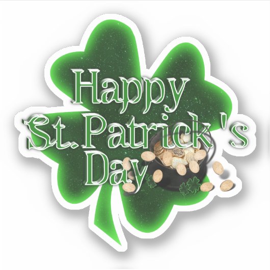 Frohen St. Patrick's Day! Aufkleber (Vorderseite)