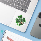 Frohen St. Patrick's Day! Aufkleber (Laptop mit iPhone)