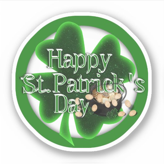 Frohen St. Patrick's Day! Aufkleber (Vorderseite)