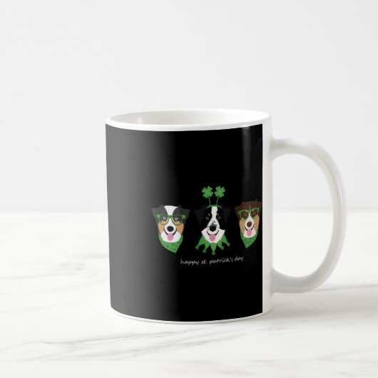 Frohen St. Patrick's Day Australian Shepherd Hunde Kaffeetasse (Rechts)