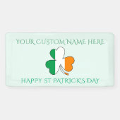 Frohen St. Patrick's Day Benutzername Shamrock Banner (Horizontal)