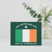Frohen St. Patrick's Day Benutzername Shamrock Postkarte (Stehend Vorderseite)