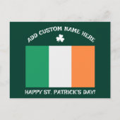 Frohen St. Patrick's Day Benutzername Shamrock Postkarte (Vorderseite)