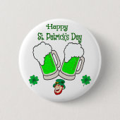 Frohen St. Patrick's Day Button (Vorderseite)