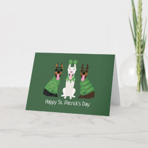 Frohen St. Patrick's Day Dobermann Hunde Feiertagskarte