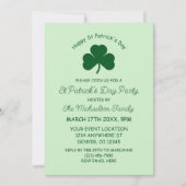Frohen St. Patrick's Day Einladung (Vorderseite)