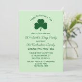 Frohen St. Patrick's Day Einladung (Stehend Vorderseite)