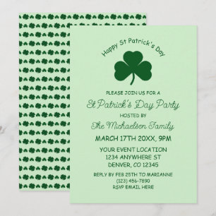 Frohen St. Patrick's Day Einladung