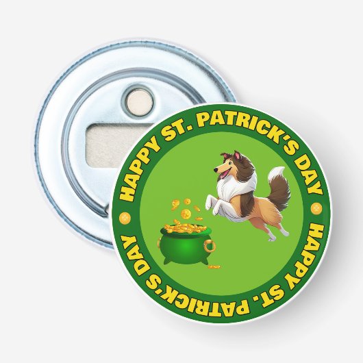 Frohen St. Patrick's Day Flaschenöffner (Vorderseite)