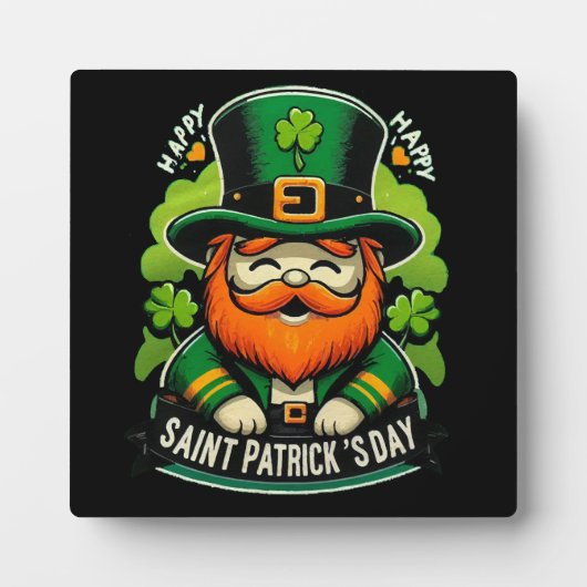 Frohen St. Patrick's Day Fotoplatte (Vorderseite)