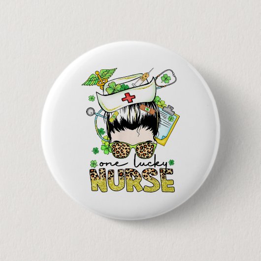 Frohen St. Patrick's Day Frauen und Männer Button (Vorderseite)