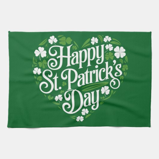 Frohen St. Patrick's Day Geschirrtuch (Horizontal)