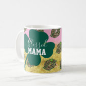 Frohen St. Patrick's Day Gesegnete Mutter Mama  Kaffeetasse (Vorderseite Links)