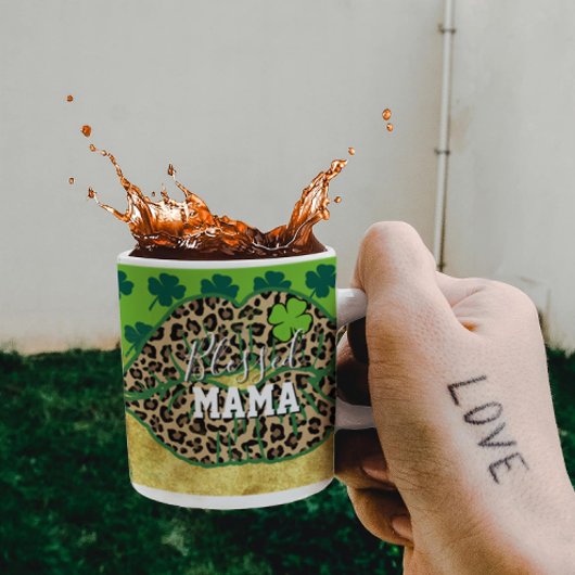 Frohen St. Patrick's Day Gesegnete Mutter Mama Lip Kaffeetasse