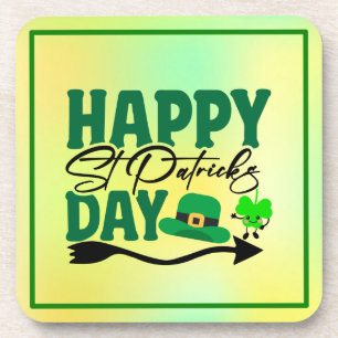 Frohen St. Patrick's Day Getränkeuntersetzer