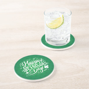 Frohen St. Patrick's Day Getränkeuntersetzer