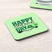 Frohen St. Patrick's Day Getränkeuntersetzer (Linke Seite)