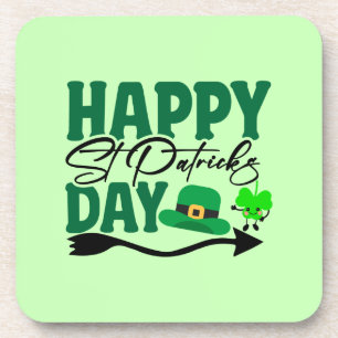 Frohen St. Patrick's Day Getränkeuntersetzer