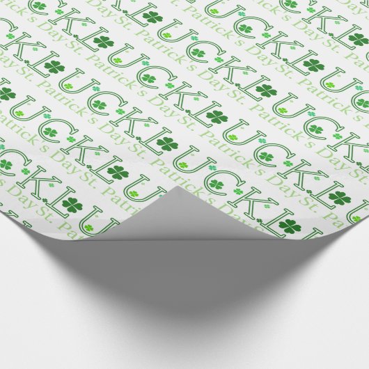 Frohen St. Patrick's Day Glück Geschenkpapier (Ecke)