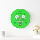 Frohen St. Patrick's Day Große Wanduhr (Zuhause)