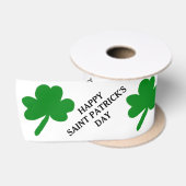 Frohen St. Patrick's Day Grüne Shamrocks 3" Satinband (Spule)