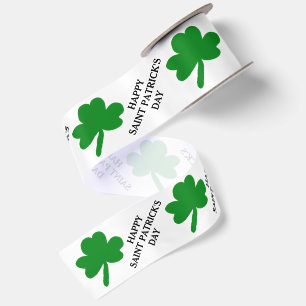 Frohen St. Patrick's Day Grüne Shamrocks 3" Satinband