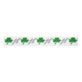Frohen St. Patrick's Day Grüne Shamrocks Satinband (Vorderseite)