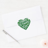 Frohen St. Patrick's Day Herz-Aufkleber (Umschlag)