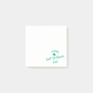 Frohen St. Patrick's Day Herzschlag Puls Kleeblatt Post-it Klebezettel