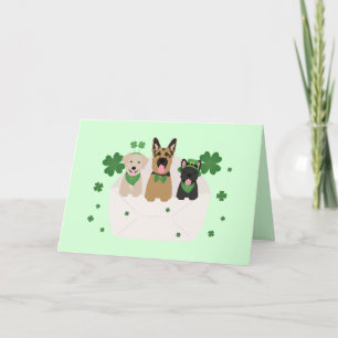 Frohen St. Patrick's Day Hundemail Feiertagskarte