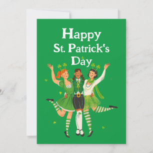 Frohen St. Patrick's Day im Vintage-Stil  Feiertagskarte