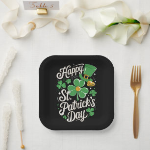 Frohen St. Patrick's Day irische Herkunft St Patty Pappteller