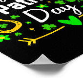 Frohen St. Patrick's Day irische Shamrock Männer F Poster (Ecke)