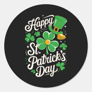 Frohen St. Patrick's Day Irisches Erbe St. Pattys  Runder Aufkleber