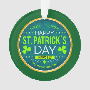 FROHEN ST. PATRICK'S DAY, "IRISCHES GLÜCK" ORNAMENT