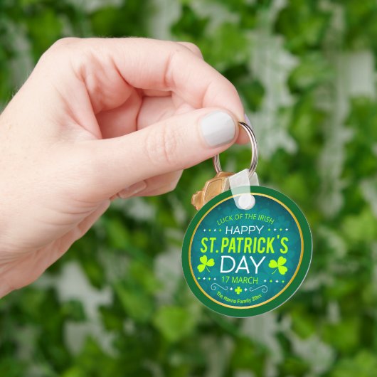 FROHEN ST. PATRICK'S DAY, "IRISCHES GLÜCK" SCHLÜSSELANHÄNGER (Hand)