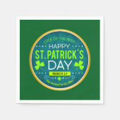FROHEN ST. PATRICK'S DAY, "IRISCHES GLÜCK" SERVIETTE (Vorderseite)