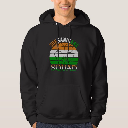 Frohen St. Patrick's Day Irish Shenanigans Squad Hoodie (Vorderseite)