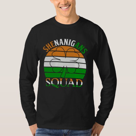 Frohen St. Patrick's Day Irish Shenanigans Squad  T-Shirt (Vorderseite)